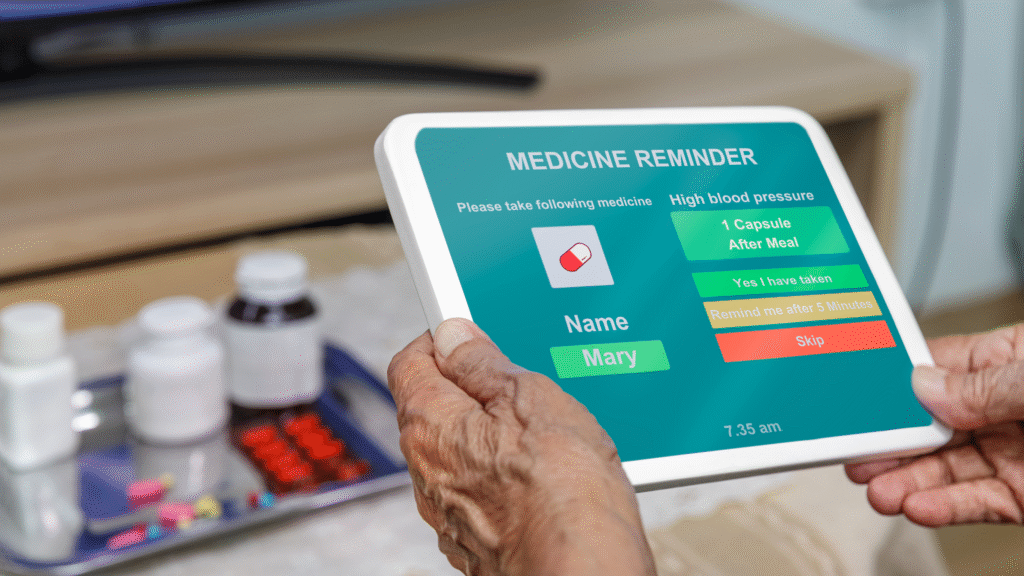 Medication reminder apps and automatic pill dispensers used in dementia care – dementia care for older people in Christchurch and Tauranga