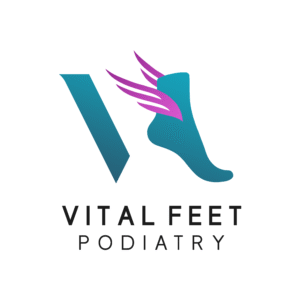 Vital Feet Podiatry Tauranga logo supporting foot health for older New Zealanders