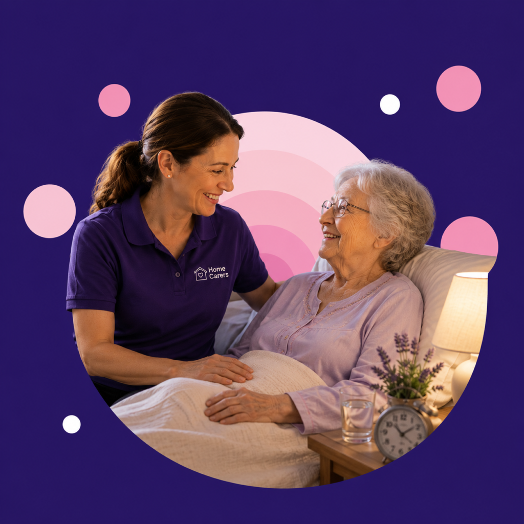 Older person receiving 24-hour care support at home