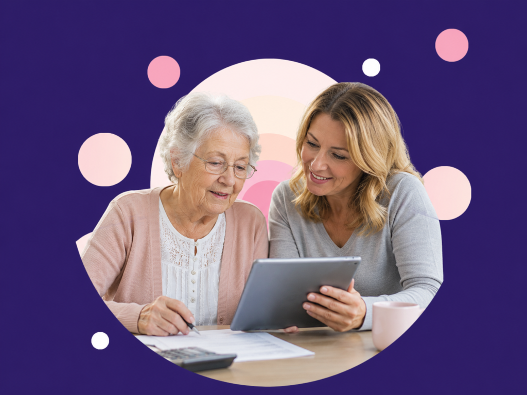 Older person receiving private home care support at home in New Zealand