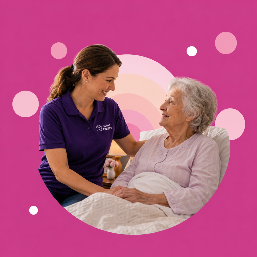 Overnight carer providing overnight care and support to an elderly woman at home in Christchurch